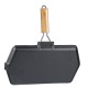 Valurautainen grillipannu taitettavalla puukahvalla, 35x21 cm | Valurautainen grillipannu | Valurautapannu |