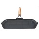 Valurautainen grillipannu taitettavalla puukahvalla, 35x21 cm | Valurautainen grillipannu | Valurautapannu |