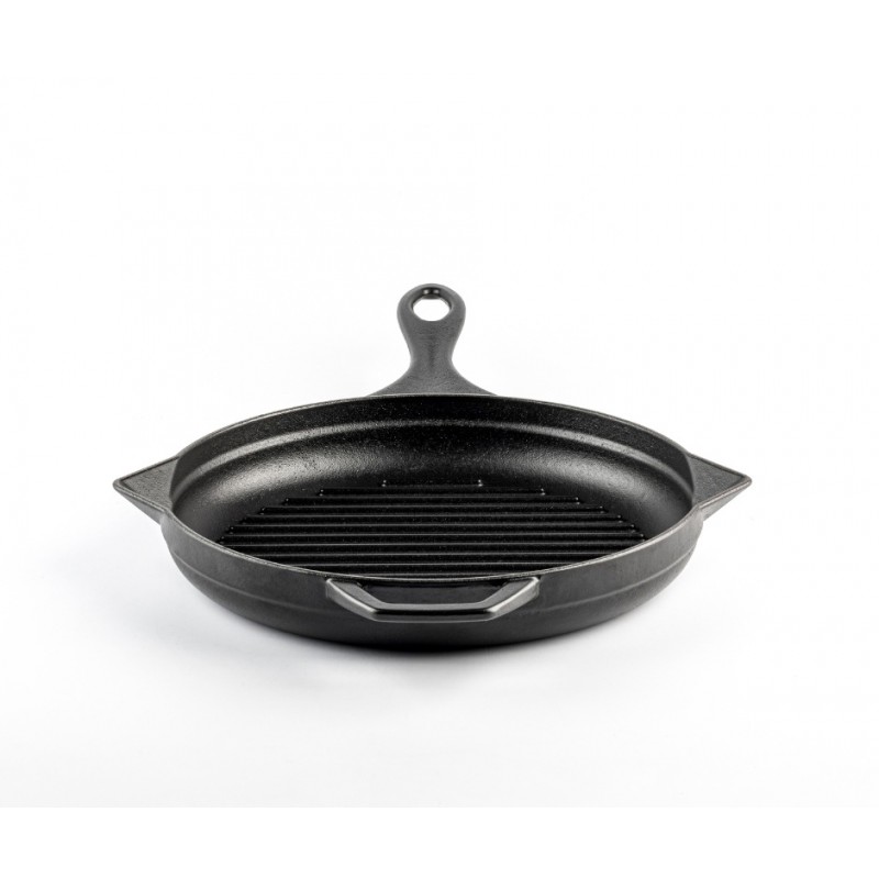 Emaloitu valurautainen grillipannu Hosse, Black Onyx, Ф24cm | Valurautainen grillipannu | Valurautapannu |
