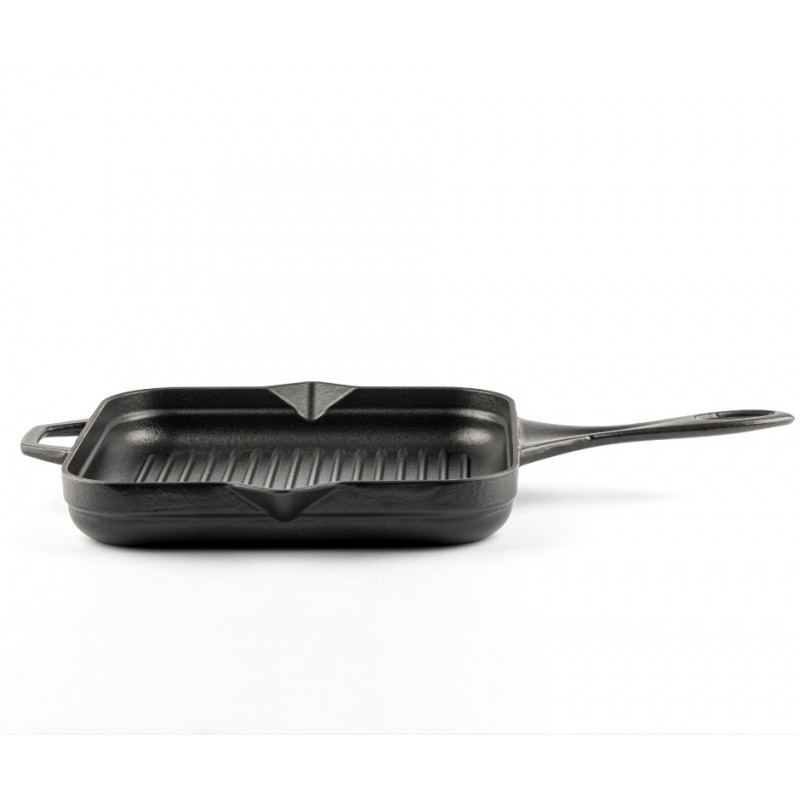 Emaloitu valurautainen grillipannu Hosse, Black Onyx, 28x28cm | Valurautainen grillipannu | Valurautapannu |