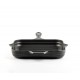 Emaloitu valurautainen grillipannu Hosse, Black Onyx, 28x28cm | Valurautainen grillipannu | Valurautapannu |