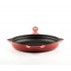 Emaloitu valurautainen grillipannu  Hosse, Rubin, Ф24cm | Valurautainen grillipannu | Valurautapannu |