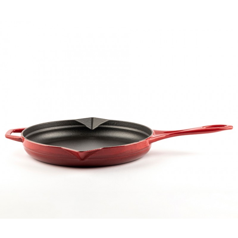 Emaloitu valurautapannu Hosse, Rubin, Ф28cm | Tasainen valurautapannu | Valurautapannu |
