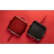 Emaloitu valurautainen grillipannu Hosse, Rubin, 28x28cm | Valurautainen grillipannu | Valurautapannu |